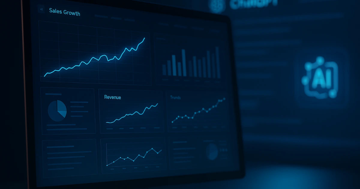 Ai marketing dashboard showing chatgpt-driven customer growth insights. - wp suites
