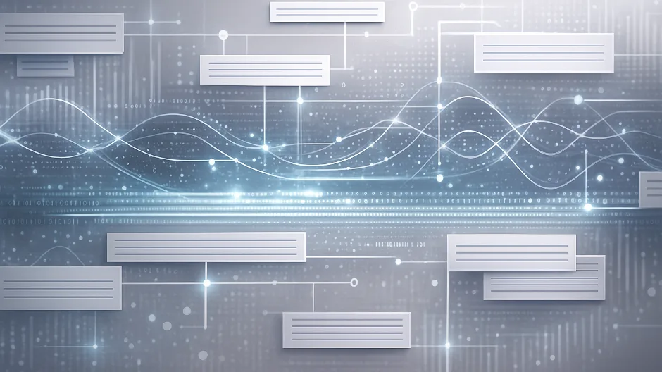 Abstract algorithm signals around digital text.